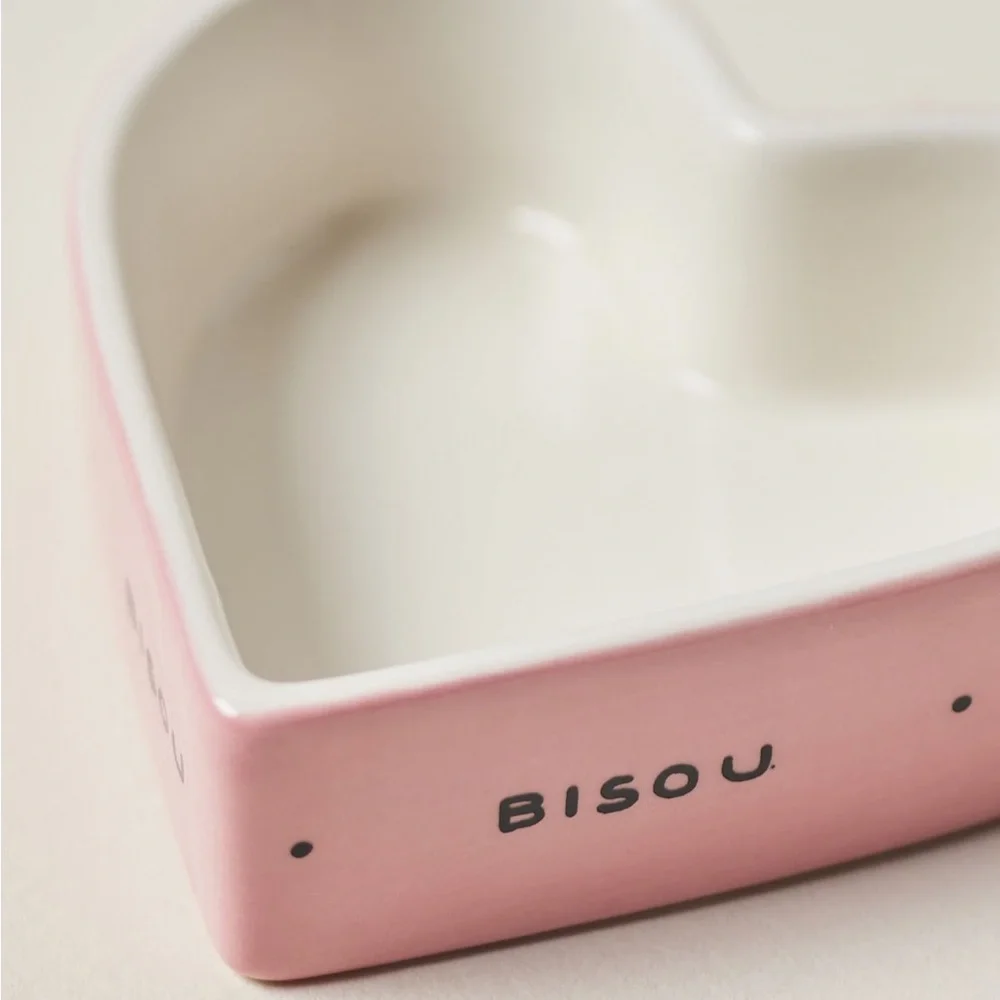 Anthropologie Amour Ceramic Heart Trinket Box | Ivory | NIB